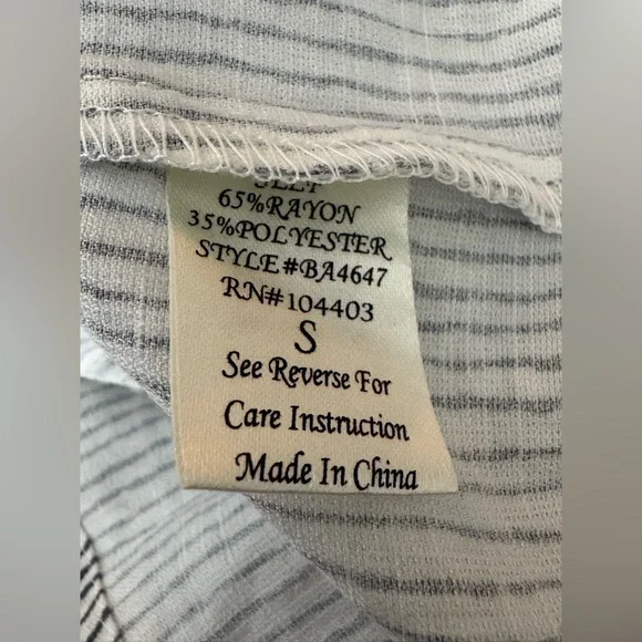 Blu Pepper Gray and White Striped Asymmetrical dress small - Picture 7 of 7